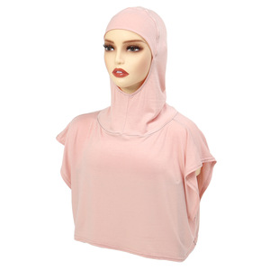 Hijab une pièce pour femmes musulmanes Casquette avec faux col Vente en gros Quatre saisons Convient aux femmes islamiques Turban Chapeau - Product Image 2