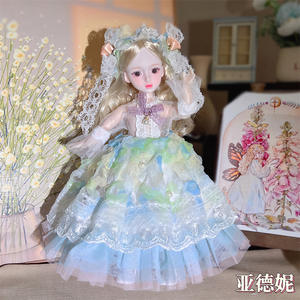 ตุ๊กตา BJD ใหม่ ขนาด 1/6 สำหรับเด็กผู้หญิง ตุ๊กตาข้อต่อแบบ DIY ขนาด 30 ซม. พร้อมชุดเดรส ของเล่นเด็กผู้หญิง ของขวัญสำหรับเด็กผู้หญิง - Product Image 3