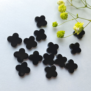 Pietre preziose all'ingrosso: Onice naturale, Agata <span class=keywords><strong>rossa</strong></span>, Agata nera, Madreperla bianca, Pietra a quadrifoglio, Gemme sfuse in agata da 6MM-16MM - Product Image 1