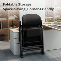 Chaise de bureau pliable en coton, dossier réglable 6 positions, confortable pour chambre, hôtel, salon