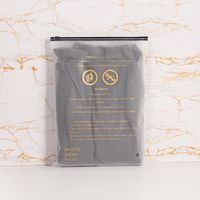 Sac zippé en polyéthylène avec logo personnalisé givré Sac zippé pour vêtements T-shirt Sous-vêtements Emballage Sac zippé pour vêtements