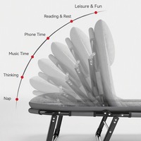 Lit de camp pliable portable, réglable, durable, léger, pour hôtel, extérieur, randonnée, camping