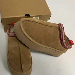 Customized LOGO Tazzman Ugh Ladies Winter Thick-Soled Slippers Large Warm Plush Snow <b>Booties</b> Non-Slip Thermal Fashion Shoes - Product Image 6