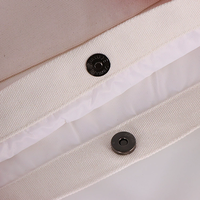 Sac fourre-tout pliable personnalisable en toile de coton avec poignées, fermeture à boucle magnétique, design de logo personnalisé