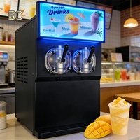 Machine à fabriquer des granitas glacées commerciales |   Machine à slush 3 réservoirs 7L pour mini distributeur automatique de boissons et de snacks, facile à utiliser