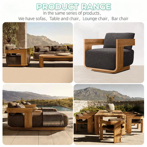 Juego <span class=keywords><strong>de</strong></span> Sofás <span class=keywords><strong>de</strong></span> Madera <span class=keywords><strong>de</strong></span> Teca <span class=keywords><strong>de</strong></span> Lujo Moderno para Exteriores, <span class=keywords><strong>Cojines</strong></span> Impermeables, Diseño <span class=keywords><strong>de</strong></span> Sofá para Exteriores, Juego <span class=keywords><strong>de</strong></span> Muebles para Jardín y Patio Trasero <span class=keywords><strong>de</strong></span> Hotel - Product Image 6