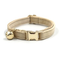 Collier pour chat en velours doux en polyester, réglable, avec clochette, style Instagram, livraison directe d'usine, best-seller