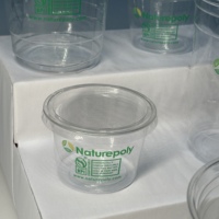 Gobelets de dégustation compostables en PLA avec couvercles 1oz 2oz 4oz certifiés BPI, gobelets d'échantillons jetables transparents, logo personnalisé, vente en gros en vrac