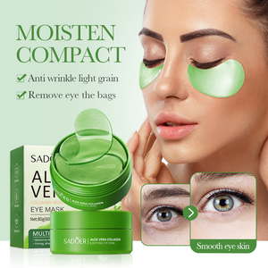 Venta al por mayor Etiqueta Privada ojo parche humedad Natural vegano Aloe Vera colágeno cristal Anti ojeras máscara de ojos para el cuidado de la piel de los ojos - Product Image 2