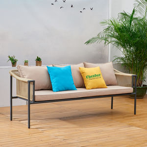 Juego de sofás de cuerda de aluminio de lujo, muebles de exterior UV resistentes a los rayos, sofás de jardín - Product Image 3