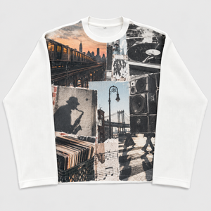 <b>T</b>-<b>Shirt</b> Custom Photo Collage <b>Long</b> Sleeve Tee Oversized Boxy Fit Streetwear Graphic Print White Private Label Unisex <b>Men</b> <b>T</b> <b>Shirt</b> - Product Image 1