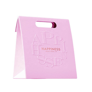 Sacchetto Regalo in Cartone Bianco con Chiusura a Fiocco in Carta Kraft Riciclata e Logo per Caramelle e Oggetti da Viaggio - Product Image 3