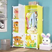 Pliable Chambre Organisateur Placard Enfants Armoire Pour Vêtements En Plastique Armoire De Rangement Armoire