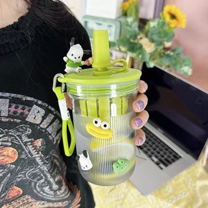 Stylish Women's Water Bottle With Straw Tea Water Separation Portable Student Office Cup <b>PC</b> Material - Product Image 5