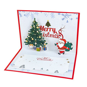 Wholesale Luxury Christmas Greeting Gift <b>Paper</b> Cards Custom 3D Pop-up with Offset Printing - Product Image 5