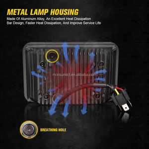 Faros Delanteros LED 4x6 Aprobados por el DOT para <span class=keywords><strong>Toyota</strong></span> Land Cruiser Serie 80 1990-1997, Accesorios <span class=keywords><strong>J80</strong></span> FZJ80 HDJ80 HZJ80, Piezas Todoterreno 4x4 - Product Image 3