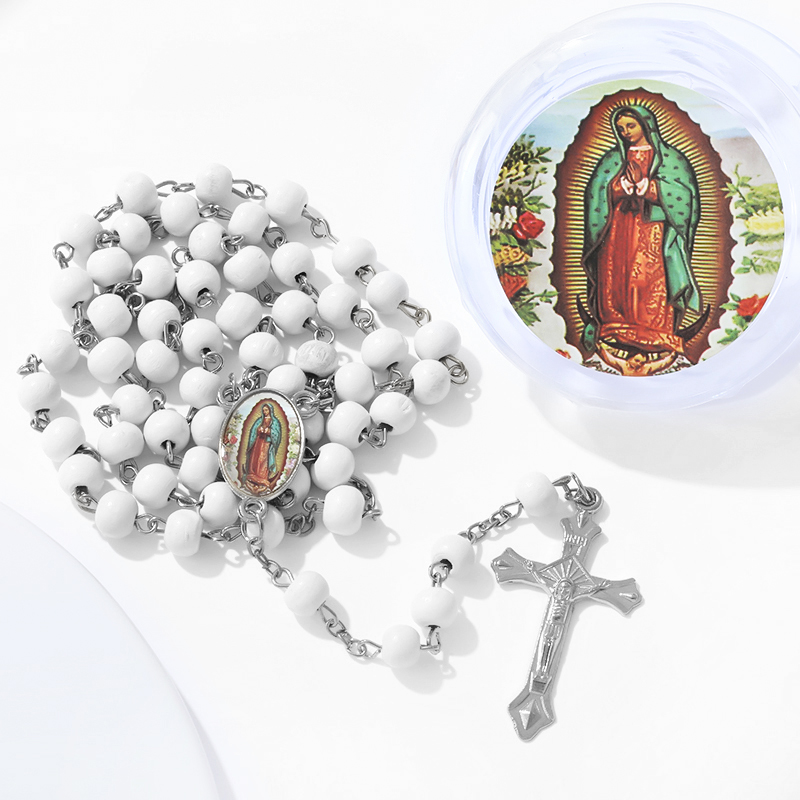Perline bianche vergine maria