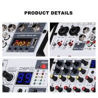 Console de mixage Demao 6 canaux avec amplificateur, 99 effets Dsp