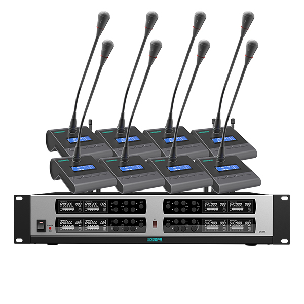 100 Channel PLL True Diversity UHF Wireless Translation Conference Microphone System with Simultaneous Interpretation