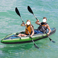 Ensemble de Kayak gonflable pour adultes, kayak de pêche, canoë avec rames en aluminium, canoë gonflable pour 2 personnes