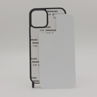 Pour 15/15 Pro Max 2D Sublimation vierge TPU hybride PC couverture arrière conception sportive antichoc coque de téléphone étui sangle lanière accrocher