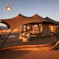 Tente de luxe Kawagebo Kamp (KK) 72' x 36' en toile PVC/PVDF imperméable pour safari, glamping, hôtel ou villa