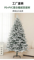 Weihnachtsbaum aus PE+PVC mit Kunstschnee, Weiß, Automatisch, Unbehandelt, 18/21m, für Heim- und Feiertagsdekoration
