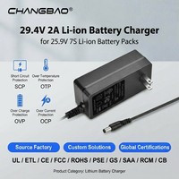 Pengisi Daya Baterai Lithium 29.4V 2A CC CV untuk Paket Baterai Li-ion 25.9V 7S Pengisi Daya Baterai Li-ion 29.4V 2A