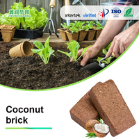 Bloc de tourbe de coco marron naturel pour planter des fleurs et des arbres