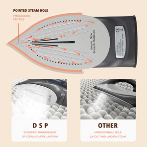 Plancha de Vapor Profesional Dsp de 2200W con Suela de Cerámica, Uso en Seco y Húmedo, Eliminación Rápida de Arrugas - Product Image 2