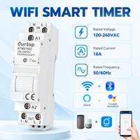 Interrupteur intelligent ATMS1602, universel, contrôle par application IOS Android, Wifi, minuterie, mini-interrupteur intelligent électronique, rail DIN, Wifi 2.4ghz, 2300W