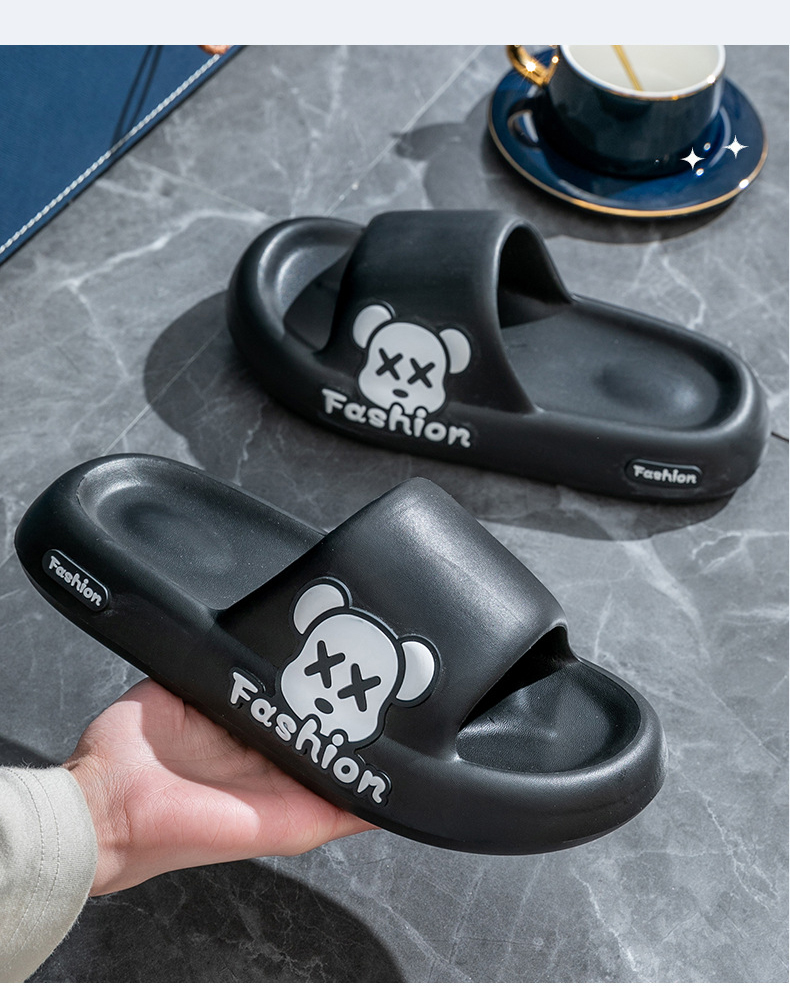 Lightweight Mens EVA Slippers Bathroom Shoes Flat EVA Thick Sole Slippers Women Slides