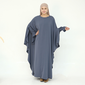 Ensemble Abaya Nida 2 pièces élégant et tendance avec poignets à volants et poches, tenue modeste pour femmes musulmanes, vêtements islamiques, vente en gros - Product Image 2