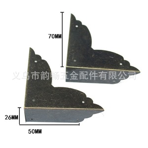Antique Bronze Black Iron <b>Corner</b> Brace 7Cm Q235 Steel Drawer Hardware Protective <b>Bracket</b> <b>For</b> Furniture Decoration - Product Image 3