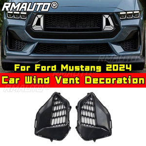 Décorations de ventilation pour voiture, couvercles de sortie d'air, aérateurs latéraux de pare-chocs avant pour Ford Mustang 2024, kit carrosserie, accessoires auto - Product Image 2