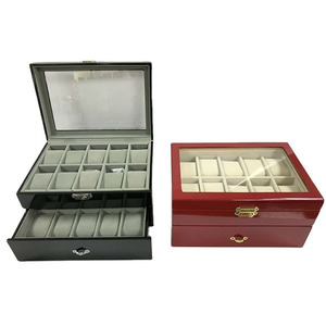 Factory Direct Double-layer 20-slot <b>watch</b> <b>case</b> Wooden <b>Watch</b> Box Luxury <b>Watch</b> Organizer Brand <b>Watch</b> Box Custom Logo Available - Product Image 2
