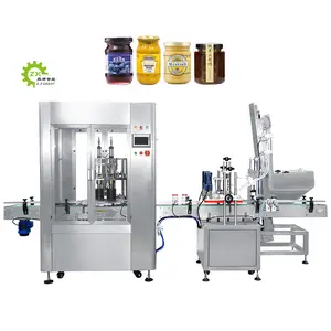 ZXSMART Automatic Jam Glass Jar Bottle Twist Off Vaccum Capping Sealing Machine