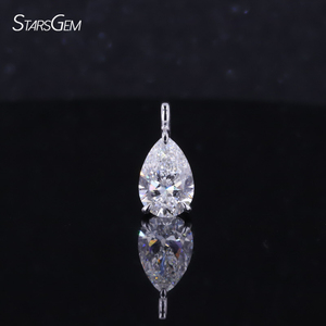 Pendentif en or 10 carats StarsGem avec diamant de 2 carats D VS1 taille poire et diamant de laboratoire certifié IGI - Product Image 1