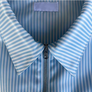 Camicie da <span class=keywords><strong>uomo</strong></span> <span class=keywords><strong>con</strong></span> <span class=keywords><strong>cerniera</strong></span> a maniche corte camicie fresche estive blu camicie ricamate <span class=keywords><strong>con</strong></span> colletto in cotone personalizzato - Product Image 3