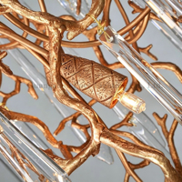 Lustre cascade de luxe sur mesure pour hôtel et villa, en verre cristal long, de haute qualité, pour hall d'entrée