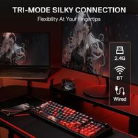 OEM ODM K719 PRO Kablosuz RGB Gasket Oyun Klavyesi DyeSub Anime Tuş Başlıkları Kolay Kontrol LED Bilgi Ekranı 0 Gecikmesiz Üç Modlu Yastıklı