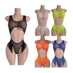 Mesh Top, Booty Shorts, Pole Dance Wear, Two Piece Set, Women Swimsuit 