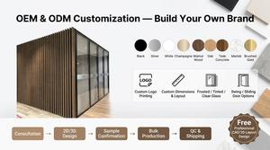 FlexSpace 2024 nouveaux séparateurs de pièces commerciales <span class=keywords><strong>cloison</strong></span> de bureau en aluminium verre meubles de bureau <span class=keywords><strong>cloison</strong></span> insonorisée - Product Image 4