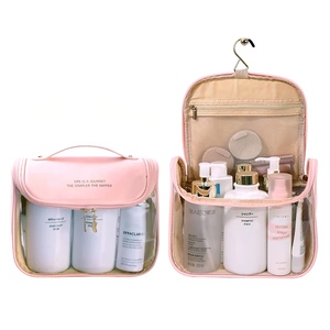 Premium PU Leather PVC Durable Lightweight Travel for <strong>Washbag</strong> <strong>Women</strong> Fashionable Portable Waterproof Cosmetic Bag - Product Image 2