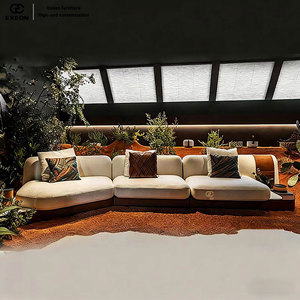 Meubles de salon contemporains italiens pratiques et luxueux, confortables, en tissu, modulaires, pour hôtel - Product Image 1