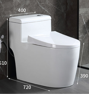 โถสุขภัณฑ์เซรามิกแบบชิ้นเดียว สีขาวเงา พร้อมบิเดต์ ระบบ Washdown สำหรับห้องน้ำ - Product Image 2
