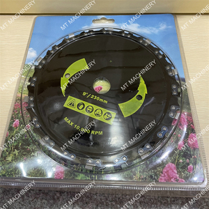 ใบเลื่อยวงเดือนขนาด 9 นิ้ว ความเร็วสูง 10,000 รอบต่อนาที 20 ฟัน ความกว้างการตัด 230 มม. อุปกรณ์ต่อพ่วงเครื่องตัดหญ้าโลหะสำหรับงานตัดแต่ง - Product Image 5