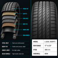 Pneu Run Flat ILINK L ZEAL 56 RFT à Pression Zéro, Talon Haute Résistance, Composé Apex à Faible Émission de Chaleur, pour Jantes de 17 à 20 Pouces