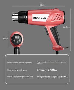 2000W endüstriyel dijital ekran sıcak hava yapıştırma makinesi iki hızlı yarı otomatik içecek folyo çanta için torba Film ambalaj - Product Image 4