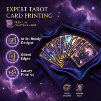 Kartu Tarot Ramalan Spiritual Desain Khusus 78 Kartu Oracle Tepi Berlapis Emas dengan Buku Panduan Kotak Mistis
